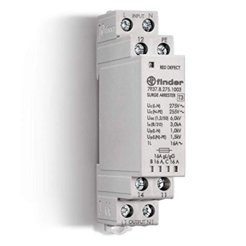 Finder 7P3782751003 Überspannungsschutzgerät, modular, Typ 3, Varistor/Funkenstrecke