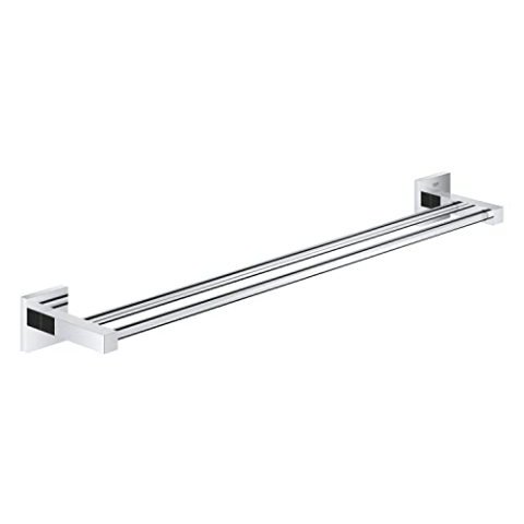 GROHE Start Cube - Doppel- Badetuchhalter (Stichmaß: 600mm, verdeckte Befestigung, Material: Metall), chrom, 41104000