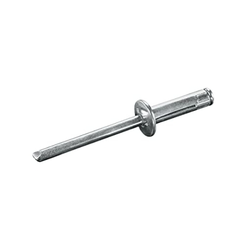 GOEBEL® - 500 x Presslaschen-Blindnieten Aluminium (Ø x L) 4,0 x 21,0 mm mit Flachkopf - Presslaschen-Blindniete - Presslaschenblindniete (Leichtbau) - TRI-GO
