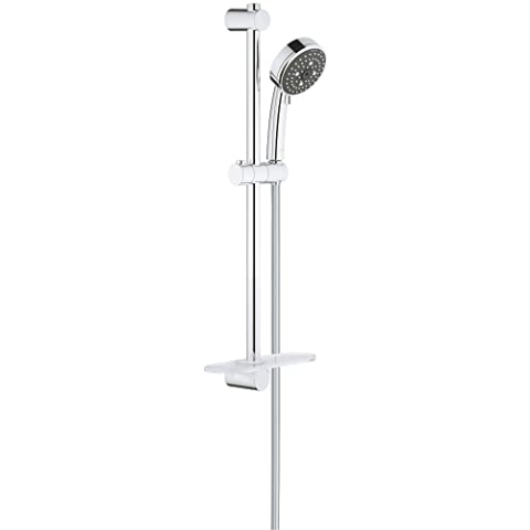 GROHE Vitalio Comfort 100 - Brausestangenset (wassersparend, 4 Strahlarten, Antikalk-System), chrom, 26098000