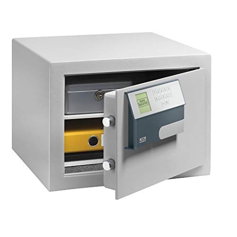 Burg Wächter Möbeltresor mit elektronischem Zahlenschloss, City-Line, Sicherheitsstufe B, Feuerschutz DIN 4102-A1, C 310 E, Grau, 20,6 l, 30 kg, HxBxT: 209x402x378 mit Elektronikschloss