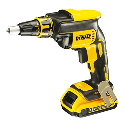 DEWALT Akku-Schnellschrauber (18V, 2Ah, Leerlaufdrehzahl 0-4.400 min-1, 1/4 Zoll Innensechskant, inkl. mag. Bithalter, PH2 Schrauberbit, 2x Akkus, 1x Schnellladegerät, Zubehör, Tstak Box II) DCF620D2