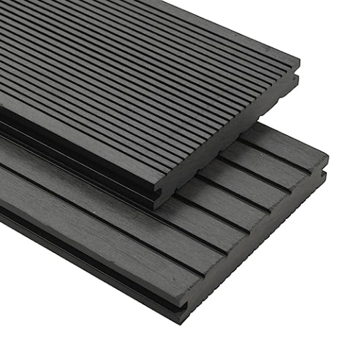 vidaXL WPC Terrassendielen Massiv 10m² 2,2m 20mm Grau Komplettset Holz Diele