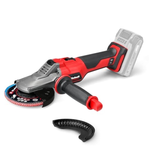 Einhell Professional Akku-Flachkopf-Winkelschleifer TP-AG 18/125 F Li BL-Solo Power X-Change (18 V, 700 W, 125 mm Scheiben-Ø, 33 mm Schnitttiefe, Brushless, inkl. Zubehör, ohne Akku)