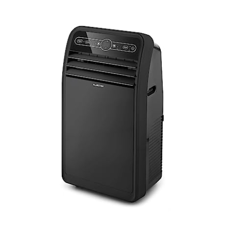 Klarstein Mobile Klimaanlage mit Abluftschlauch, 4-in-1 Klimagerät mit Ventilator, Luftentfeuchter & Nachtmodus, Kleine & Portable Klimaanlage für Wohnung & Büro, App-Steuerung, 7000 BTU
