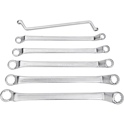 NEO TOOLS Doppel-Ringschlüssel SET 12-tlg 6-32 mm | Doppelringschlüssel | 45° | CrV-Stahl | TÜV und DIN 849