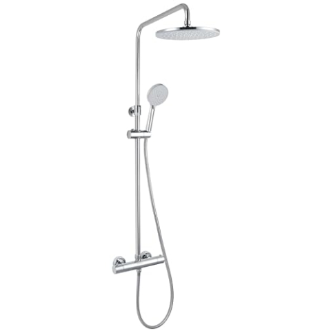 kielle Oudee - Duschset mit Thermostat, Durchmesser 228 mm, 3 Strahlen, chrom 20602020