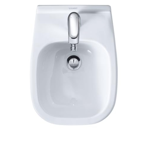 Duravit D-Code Wandbidet Compact, mit Hahnloch, mit Überlauf, 350x480x350mm, Weiß Hochglanz, 2237150000
