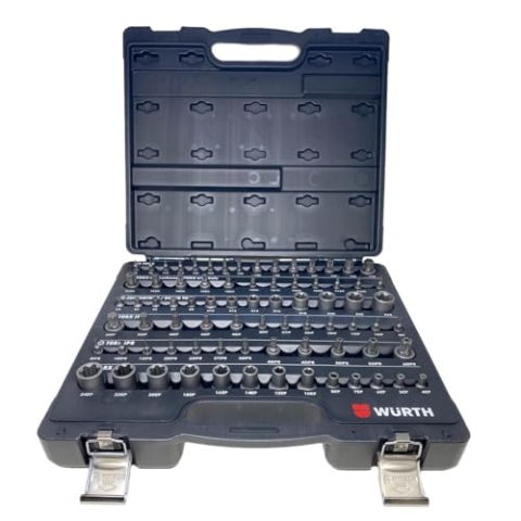 Würth Steckschlüssel Bit Satz 77 Teile im praktischen Koffer TX IP IPR Plus Bits Nussatz Kasten 09651777
