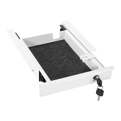 Abschließbare Dokumentenschublade 220 x 265 x 45 mm weiß Schreibtischschublade Büroschublade von SO-TECH®