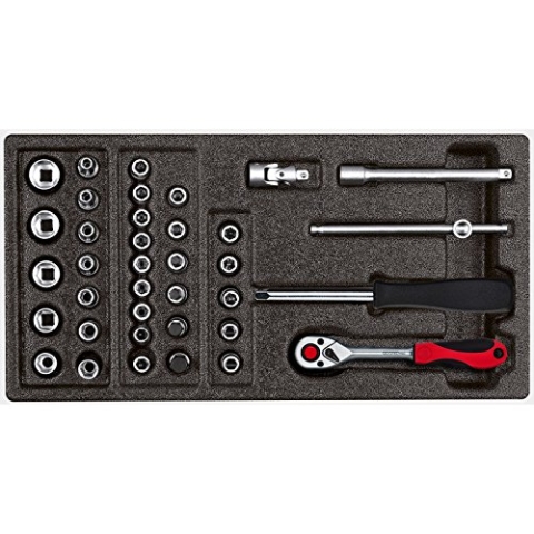 GEDORE red Steckschlüssel-Satz 1/4' im 1/3 Schaumstoffmodul, 37-teilig