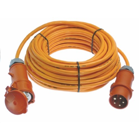 as - Schwabe Starkstrom Verlängerungskabel 10 m H07BQ-F 5G4 – CEE Phasenwendestecker - 400V, 32A, 6h, ca. 22kW – Für Baustelle, Garten, Außenbereich – 5-polig – IP44 – Made in Germany, 59646