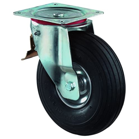 BS Rollen Lenkrolle mit Totalfeststeller (Transportrolle Tragkraft: 75 kg, Durchmesser Rad: 200 mm, Rollenlager) L420.C90.200