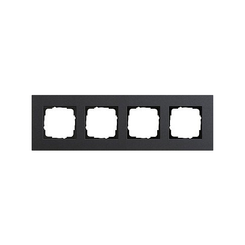 Gira 0214226 Abdeckrahmen Esprit Linoleum-Multiplex 4-Fach, anthrazit, bunt