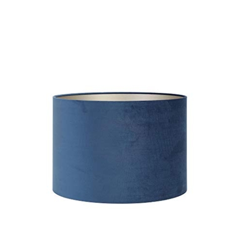 Light & Living Lampenschirm Zylinder Velours - Petrol Blue - Ø40x30cm - Zylinder - Velours