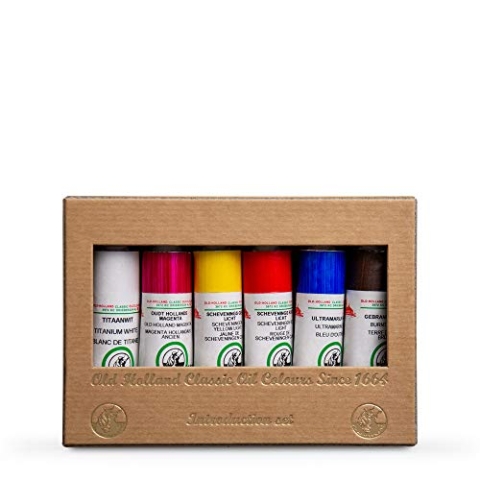 Alte Holland Classic Öl: Intro-Satz von 6 x 18ml Tuben Ölfarben