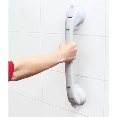 TronicXL XXL Premium Badezimmergriff ohne Bohren mit Saugnapf Vakuum Griff für Badewannen Dusche WC 50cm Haltestange Montage Duschgriff Badezimmer Griffstange Handgriff Haltegriff Senioren Handlauf