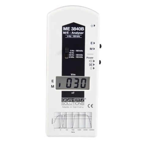 Gigahertz Solutions ME3840B | Elektrosmog Messgerät für Niederfrequenz (5Hz-100kHz) | Präzise & zuverlässige Messung von Elektrischer & Magnetischer Feldstärke