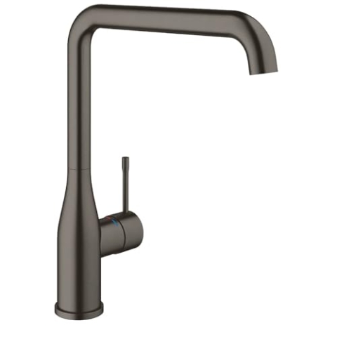 GROHE Essence, Küchenarmatur (Wasserhahn Küche mit ausziehbarer Brause, 360° schwenkbar, wassersparend dank variabler Mengenbegrenzung, einfache Spülbecken-Montage), anthrazit, 30269AL0