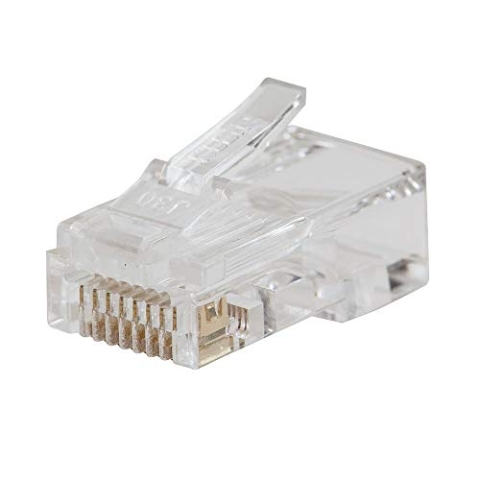 Klein Tools VDV826-703 Pass-Thru-Modular-Datenstecker, RJ45 CAT6, vergoldet, Durchgangsanschlüsse, 50 Stück