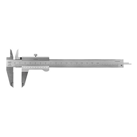 Mahr MarCal 16 GN Messschieber mit Skalenanzeige (Messbereich 0-150 mm, Noniuswert mm: 0.02 mm, Feststellschraube oben, inkl. Etui) 4100650