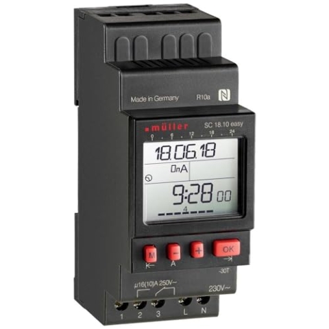 Müller SC 18.10 easy 24V ACDC Hutschienen-Zeitschaltuhr digital 24 V/DC, 24 V/AC 4000 W