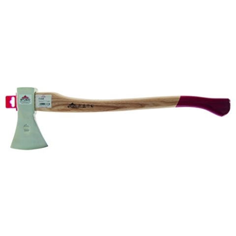 STUBAI Forstaxt im Nirolook | 1200 g Kopfgewicht | Axt Rheinische Form aus Stahl mit Holzgriff, kleine Axt zur Wald- und Gartenarbeit, Fällaxt, Spaltaxt, Universalaxt