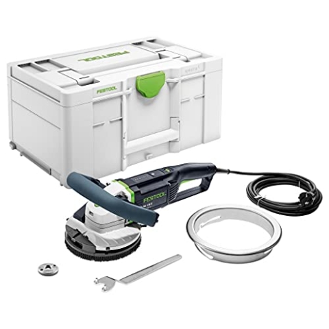 Festool Sanierungsschleifer RG 130 E-Plus RENOFIX (mit Führungstisch, Stirnlochschlüssel KF-AG, Spannflanschgarnitur, Klettverbinder), im Systainer