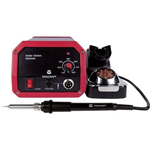 TOOLCRAFT ST-100A Lötstation I Analog 100 W I Temperatureinstellung 150-450 °C I Hochwertiges Keramikheizelement I Netzbetrieben I Inklusive Lötspitze I Robuste Bauform I Lötspitzenreiniger