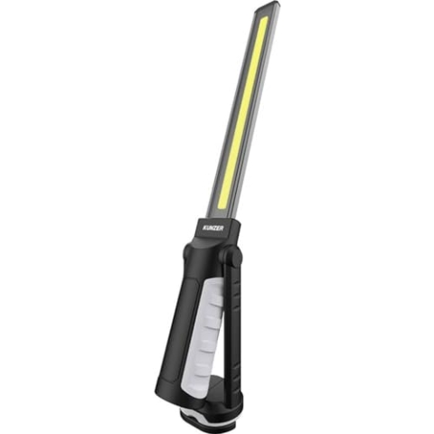 KUNZER PL-011.2 Arbeitslampe im Alu-ABS-Gehäuse - Werkstatt-Taschen-Leuchte mit 20-300lm Lichtstärke und max. 15h Leuchtdauer