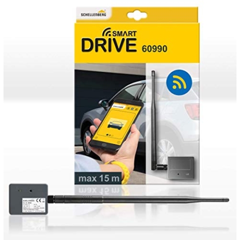 Schellenberg 60990 Garagentor Fernbedienung, universal Smarphone Garagentoröffner mit LED