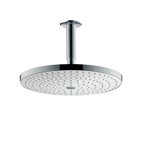 hansgrohe Raindance Select S 300 Duschkopf, Kopfbrause für Deckenmontage, 2 Strahlarten, Weiß/Chrom