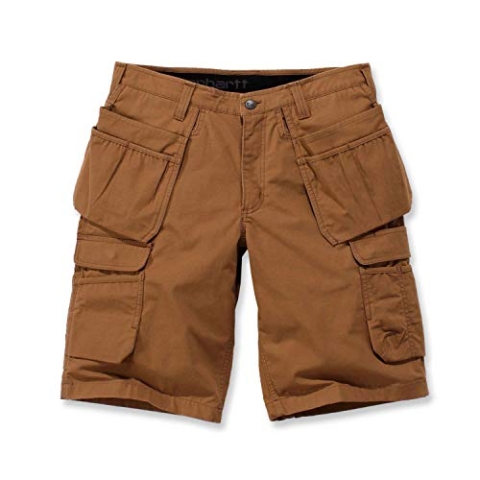Carhartt Herren Rugged Flex® Relaxed Fit Ripstop Cargo-Arbeitsshorts mit Mehreren Taschen, Carhartt® Braun, W42