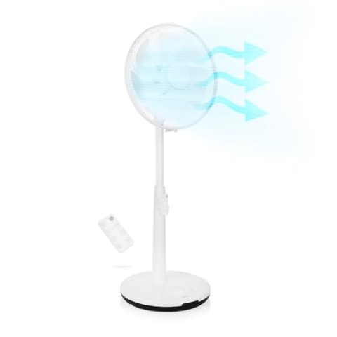Princess Leistungsstarker Standventilator - 24 Geschwindigkeiten und 4 Modi - Leiser & energiesparender DC-Motor - App Steuerung