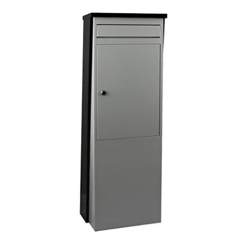 Standbriefkasten Safepost Eurotrend No.1 großer Postkasten anthrazit-silbergrau Postbox modern