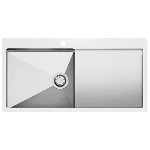 Edelstahlspüle Gurari LUN101M-L Einbau Spüle 1000 x 510 mm, Stainless steel, Rechteckiger,