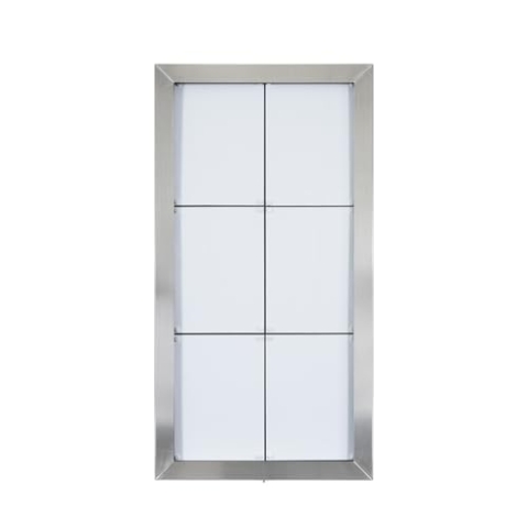 Securit MCS-6A4-LSS LED-Schaukasten Stainless Steel, 6 DIN A4 Seiten