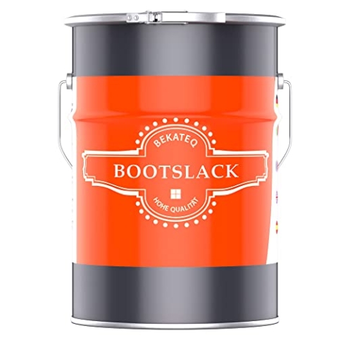 BEKATEQ BE-400 Premium Bootslack farblos seidenmatt, 5 Liter I Klarlack für Holz, Schiffe, Möbel I hochbelastbarer & wetterbeständiger Parkettlack, Treppenlack, Yachtlack I für innen & außen