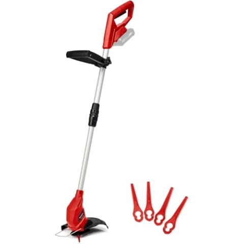 Einhell Rasentrimmer GC-CT 18/24 Li – Solo Power X-Change (18 cm, Li-Ion, 24 cm Schnittbreite, einstellbarer Teleskop-Führungsholm, inkl. 20 Kundststoffmesser, Flowerguard, ohne Akku)