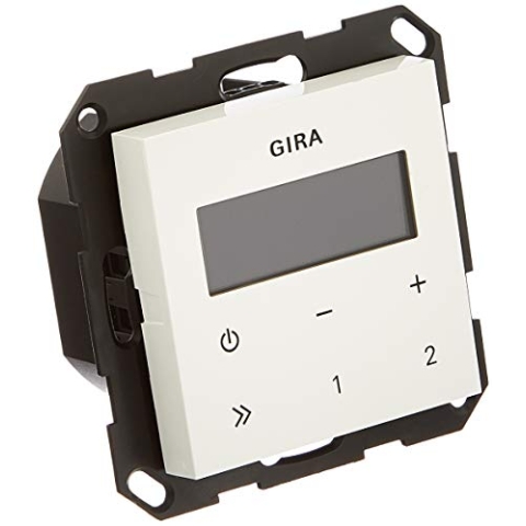 Gira 228403 Unterputz-Radio RDS ohne Lautsprecher ST55, reinweiß-glänzend