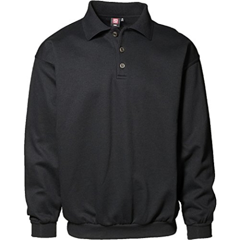 Pionier 41306-XXL Klassisches Polo-Sweatshirt "601" Größe in Schwarz, XXL