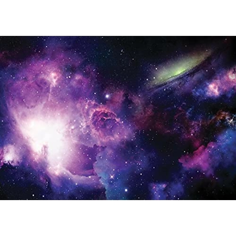 WallArena - Vlies Fototapete Kinderzimmer 368x280 cm Galaxy Weltraum Sterne Universum - Fototapeten - Tapeten - für Wohnzimmer Schlafzimmer - Vliestapete Wandtapete Tapete 3D Effekt