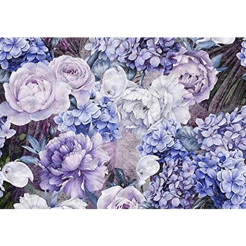 Forwall Fototapete Blumen 3D Pfingstrosen Rosen Romantik Moderne Wohnzimmer Schlafzimmer Vlies Tapete Wandtapete UV-Beständig Hohe Auflösung Montagefertig (13514, VEXXXL (416x254 cm) 4 Bahnen)