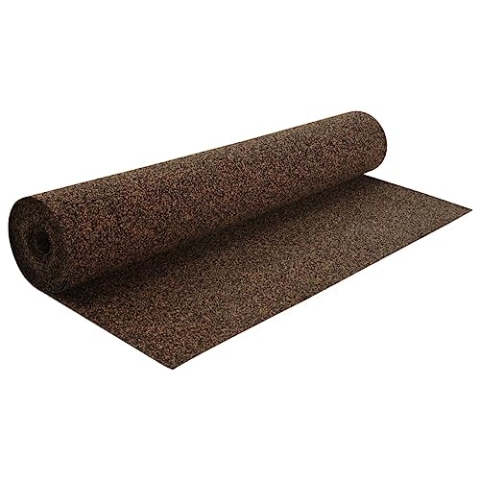 vidaXL Gummikork Rolle Trittschalldämmung Rollenkork Korkplatten Rollkork Korkdämmung Kork Dämmunterlage Wandplatte Wandkork 100x500cm 5mm
