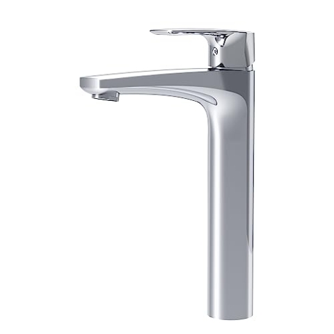 Waschtischarmatur Hoch, Wasserhahn Bad für Badezimmer, Einhebelmischer Waschbecken Langer Auslauf 220mm, Mischbatterie Badarmatur, AM.PM GEM FGA92000, Chrom