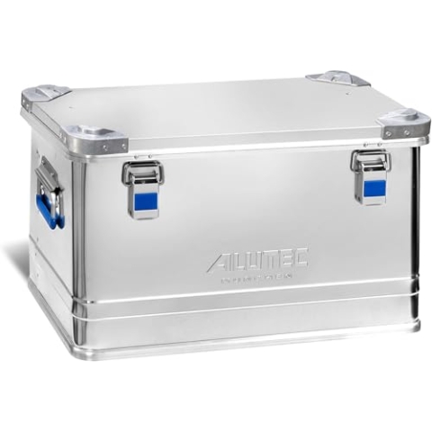 ALUTEC Aluminiumbox INDUSTRY 60 (Inhalt 60 l, Innenmaße (LxBxH) 550 X 350 X 315 mm, staub-/spritzwassergeschützt, Werkzeugbox, Aufbewahrungskiste, Gewicht 4,47 kg) 13060