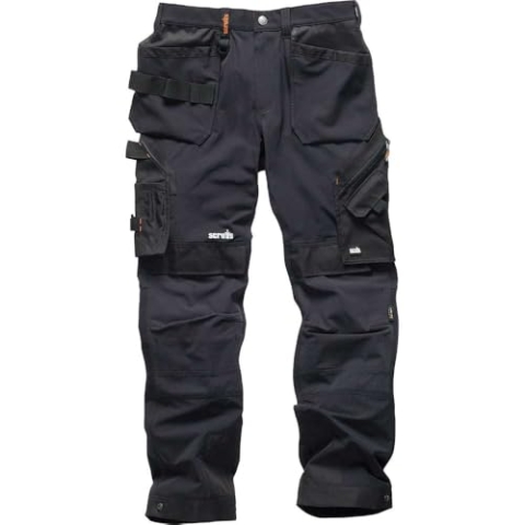 Scruffs Arbeitshose mit Holstertaschen „Pro Flex Plus“, schwarz 56R / 56 (T54760)