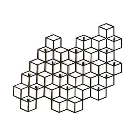 Decorizzly®, Dekorative Wandhaken, Garderobenhaken, Kleiderhaken, originelle Kleiderbügel CUBE