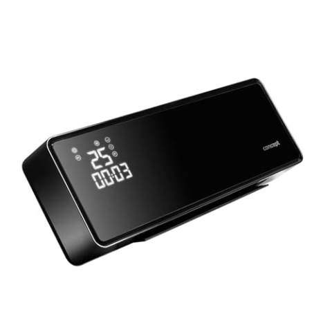 Concept QH4001 Keramik Wandheizung mit Fernbedienung LED-Display Keramik-Wandheizlüfter Timer Lüfterfunktion Oszillation 2000W bis zu 20 m2 Schwarz (Schwarz)