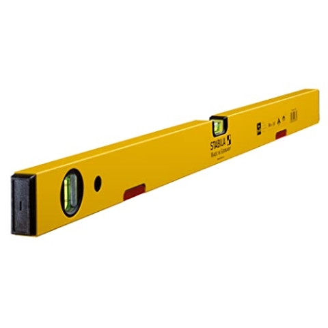 STABILA Magnet-Wasserwaage Type 70 M, 80 cm, leichtes Alu-Profil, starkes Seltenerd-Magnetsystem, 1 Horizontal-Libelle, 1 Vertikal-Libelle, Made in Germany